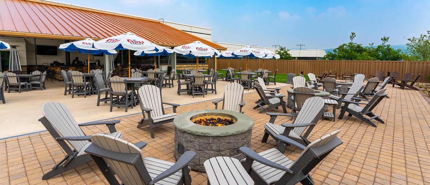 embers terrace with firepit