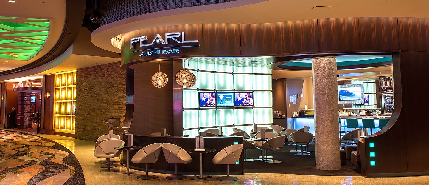 Pearl Sushi Bar Facade and Seating