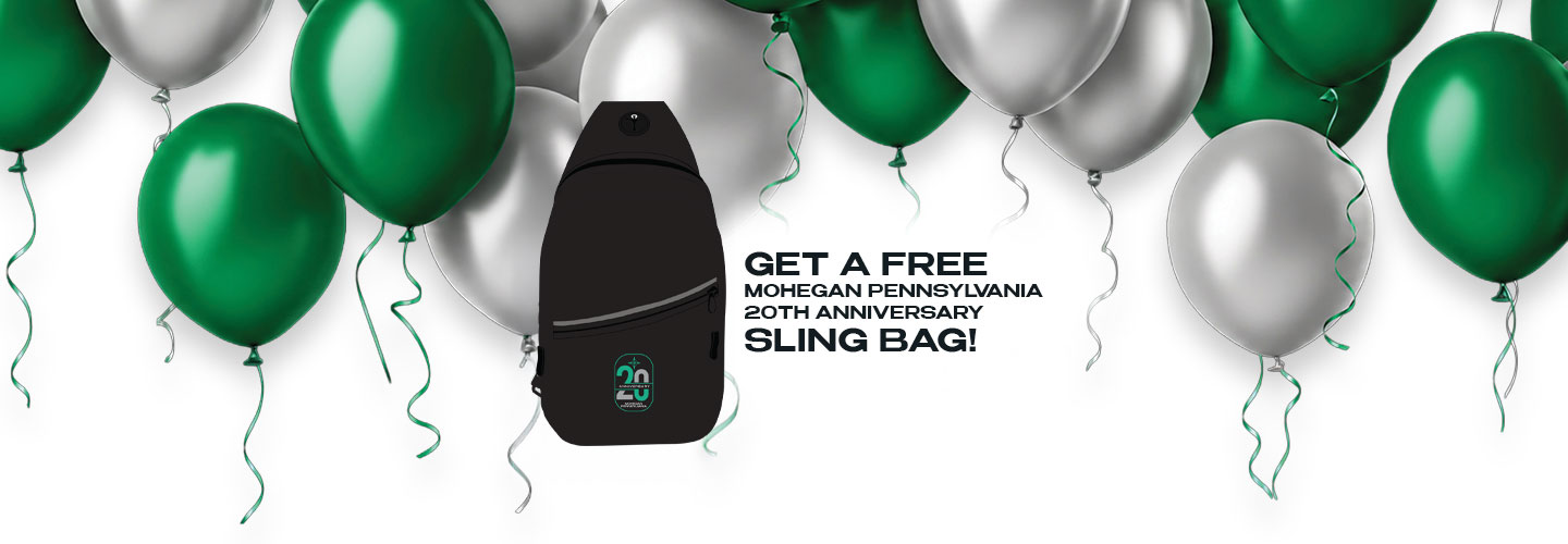 Mohegan Pennsylvania 20th Anniversary Sling Bag Giveaway