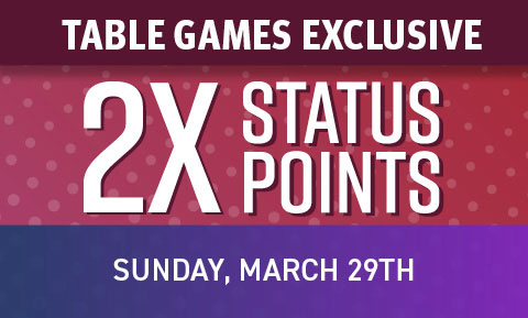 Double Status Points on Table Games